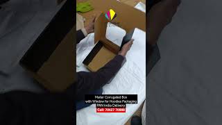 📦 Mailer Corrugated Box with Window | Perfect for Hoodie Packaging