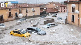HUGE Hailstorm in Spain! Heavy Hail,Flooding and Rain in Murcia and Albacete!