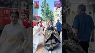 Street fashion with Korea's traditional costume Hanbok #fashion #streetfashion #hanbok