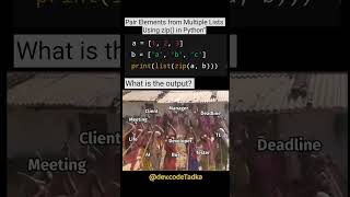 Python zip() Trick to Combine Lists in Seconds | web  #pythonshorts #web #coding #pythontips #python