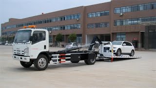 ISUZU 3 ton full down bed wrecker tow truck