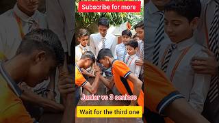 JUNIOR BEATS 3 SENIORS 😱🔥 | Ultimate school armwrestling 💪 #armwrestling #school #shorts