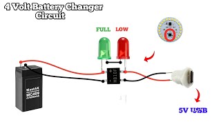 4 Volt Battery 🔋 Changer Circuit FULL / LOW  INDUCTOR || Use mb10f rectifier 
