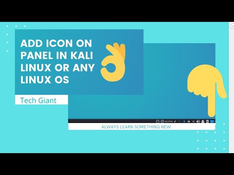 how to add icon on panel in kali linux or any linux os