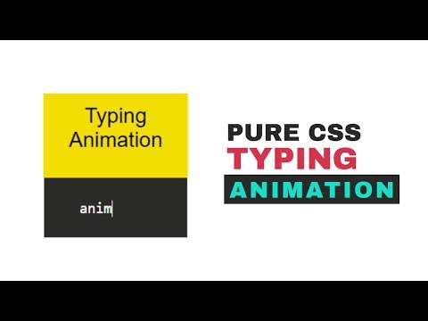 Pure CSS Typing Animation - CSS Pseudo Elements