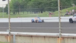 Nolan Siegel Last Lap Crash at the end of the 2025 INDY500
