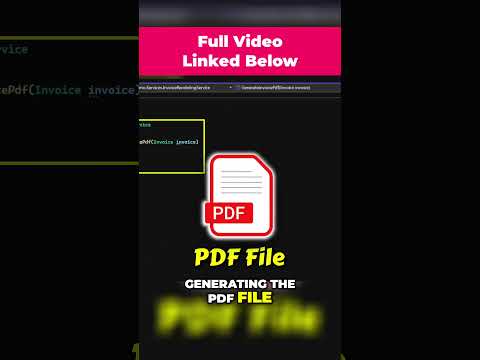 ASP NET CORE PDF Generation Like a Pro! #dotnet #dotnetcore