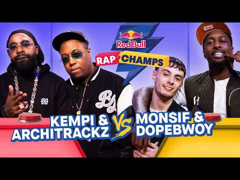 “Ze leunen echt op Kempi” | Kempi & Architrackz vs. Dopebwoy & Monsif | Red Bull Rap Champs