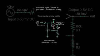 Convert Small 0-50mV Signal Into 0-5V Signal - Opamp Circuits