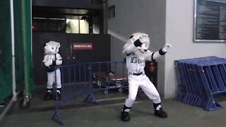 キレッキレのＴ－ＲＥＸダンスを見せてくれたレオ君 2018/6/28 ３回表の様子です