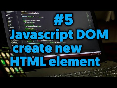 Javascript Dom: How To Create HTML Element
