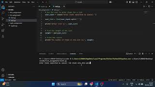 "Python Basics: Simple List Program for Beginners!"