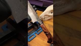 Forge a Damascus Kiritsuke power hammer #bladesmith #blacksmithtools #edc #powerhammer