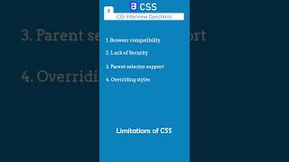 Disadvantages of CSS #css #css3 #coding  #webdesign  #cssinterview #short #cssmcq #disadvantages