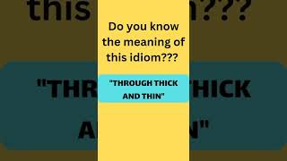 idiom "through thick and thin" with example sentences