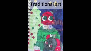 digital vs traditional!! #newtrend #trend #dandysworld #art #artist