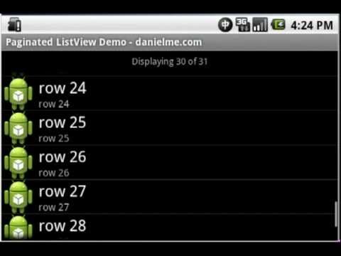 Android Paginated ListView Demo