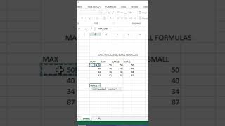 Max Formula in Ms excel |#Ayaztechlab #shorts #tranding #viralshorts #excelformulas