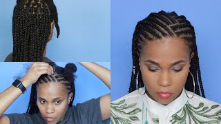 Cornrows x Box Braids: Fun Vacation Hairstyle