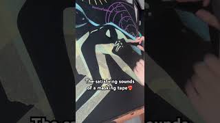 Artwork in progress #maskingtapepainting #maskingtape #tape #cyberart #futuristic  #cyberpunk #wip