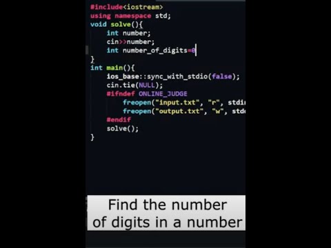 Count the number of digits in a number | CP trick #1 | #shorts