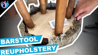 how to reupholster a bar stool chair