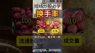 【炒股必学】短线高手都用换手率！反杀主力，用换手率 ！ #港股 #港股投资 #股票 #股票分析 #换手率