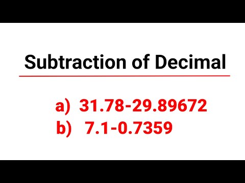 Subtraction Of Decimal || Topic- Decimal || दशमलव  को कैसे घटाए