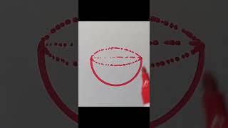 How to draw Hemisphere easily |Semisphere||#hemisphere ||#sphere ||#geometric ||#geometry||#shorts