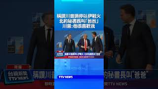 稱讚川普調停以伊戰火 北約秘書長叫「爸爸」 川普：他很喜歡我 #川普 #北約