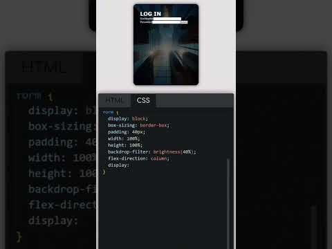 Use html&css makes login from#html #html5 #css3