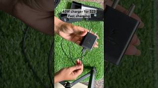 Fast charging 45w charger for S23 #tech #samsung