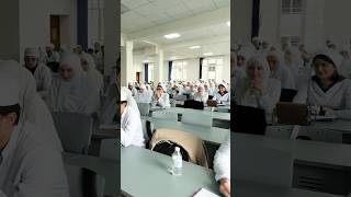 “Live classroom lecture with students at Chechen State University.”