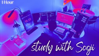1-HOUR STUDY WITH ME / background ADHD work & Focus music / Pomodoro 20-5