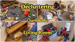 Decluttering and simplifying the living room…and  a huge life update!