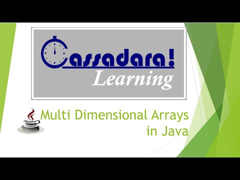 10. Two Dimensional Arrays in Java