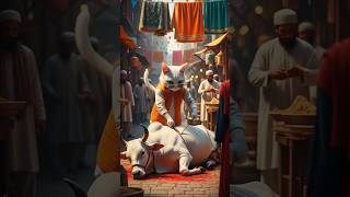 Cat Gai Ko Qurbani K Leye Kat Rahi Hai #ytshorts #ytvirals #yttrending #ytanimations #cat #cow
