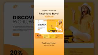 Travel Website From Scratch Using HTML CSS JavaScript  #coding #webdesign #webdevelop  #programming