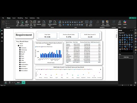 Power BI DAX Tutorial: Dynamic Previous Month Sales & MoM % Calculation