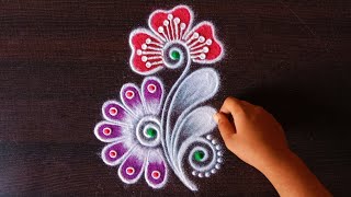 Simple monday rangoli designs || easy kolam || Daily muggulu rangoli || Rangoli