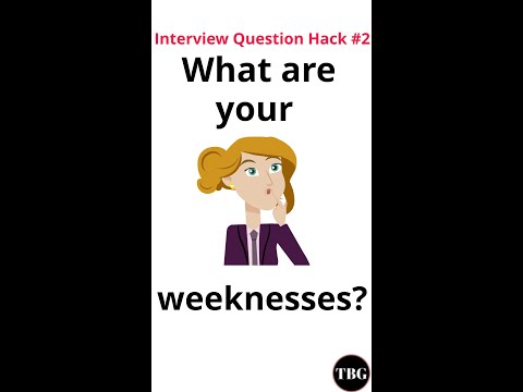 INTERVIEW TIP: Interview question what is your weakness? #shorts