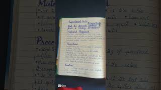 9th class Chemistry practical notebook experiment 8.1