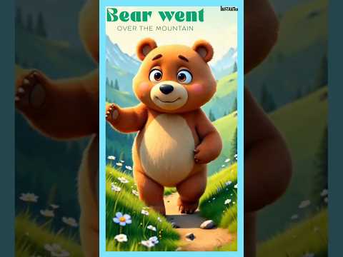 🐻 The Bear Went Over the Mountain | Fun & Cute Nursery Rhyme for Kids 🎵 l @InstantAI-Pro