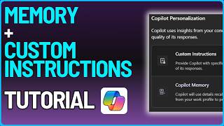 Copilot Memory & Custom Instructions Tutorial for Beginners