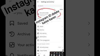 Instagram permanently delete kaise karen #instagram#instagramiddeletekaisekare #shorts #tech