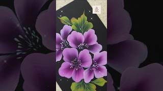 Mesmerizing onestroke flowers in acrylics #artvideo #flowers #wocol