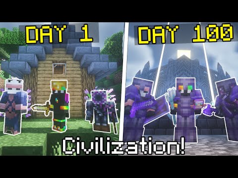 100 Players Simulate Civilization for 100 Days on my Minecraft SMP... AGAIN
