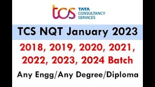 TCS NQT 2023 - 2018 TO 2024 BATCHES ARE ELIGIBLE #jobs #workfromhome #right_decision #trending