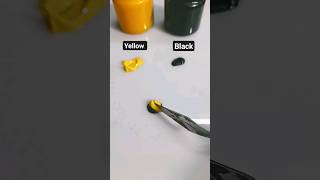 How to make Green Colour #story #shortsvideo #art #colours #green #black #yellow #knifeart #painting