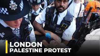 London police arrest 55 for supporting banned Palestine Action group